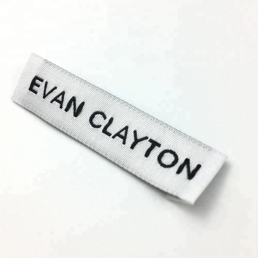 china cheap custom logo end fold woven labels for garment