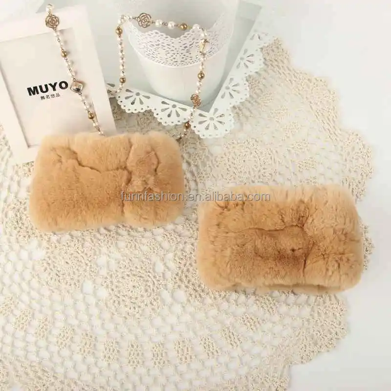 
Wholesale New Design Real Colorful Rex Rabbit Scraps Fur Cuffs for Women Coat&Parka&Jacket Wrist Warm 