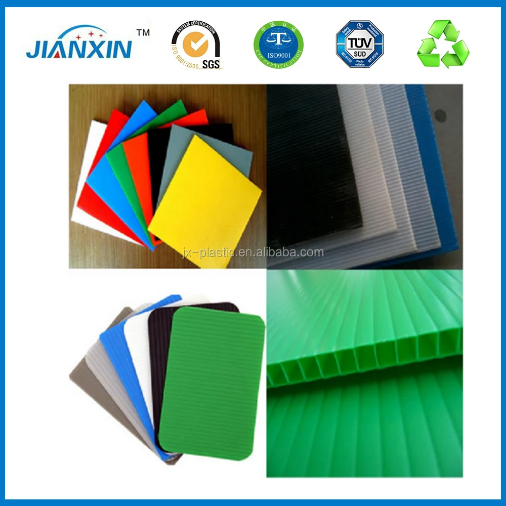 Многоразовые Красочные Двусторонняя Табличка Из Гофрированного Картона PP Гофрированный Листовой Пластик