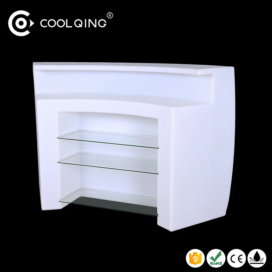 Commercial bar counter glowing colorful plastic LED party bar table glow furniture