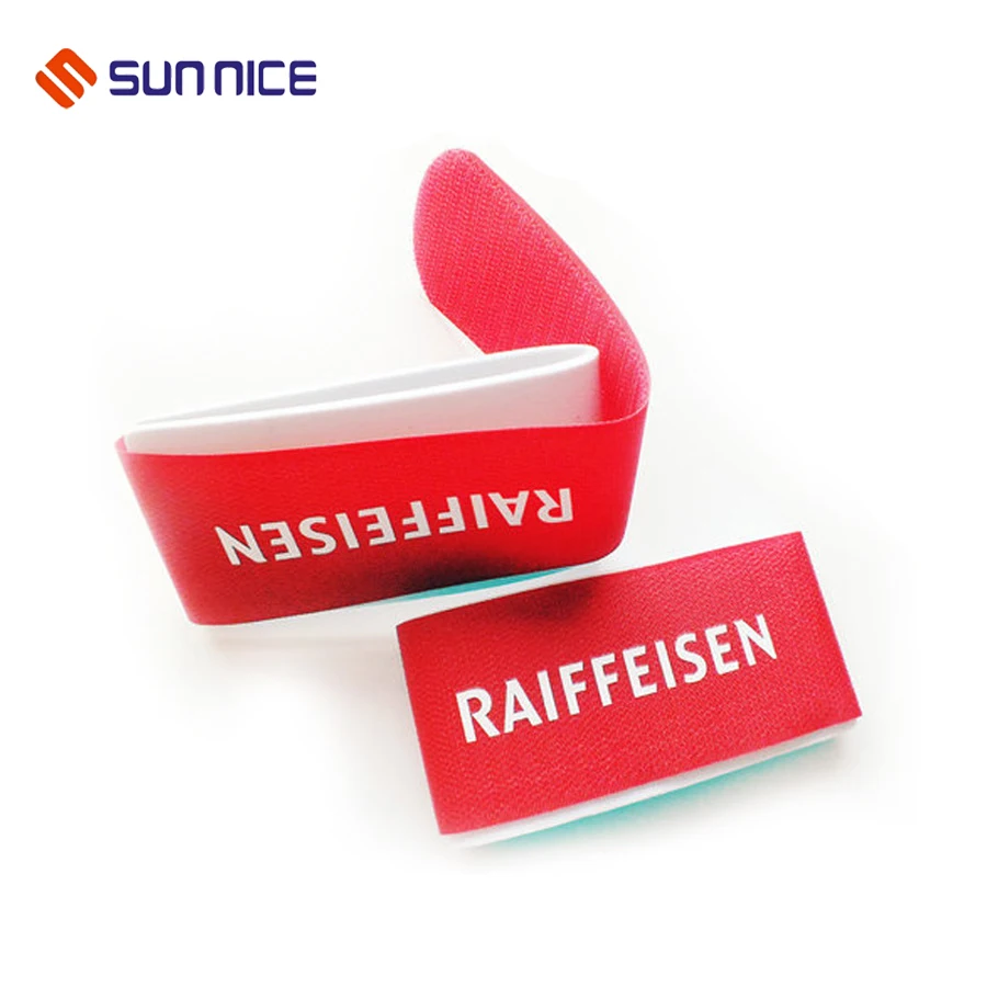 Custom logo hook and loop EVA ski ties ski strap