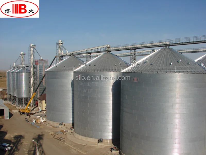 Silos project In kazakhstan/steel silos with hopper bottom/steels silos with flat bottom