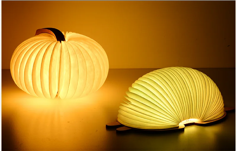 Creative Gift Book Shaped Halloween Pumpkin Light, Best LED Desk Lamp for Kids Children Friends