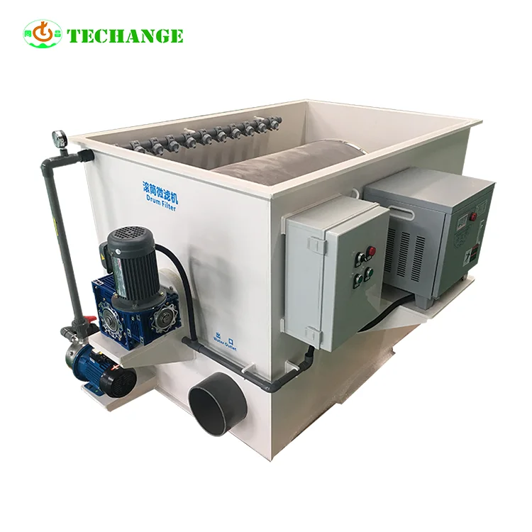 Waste water treatment fish farm rotary drum filter for koi pond