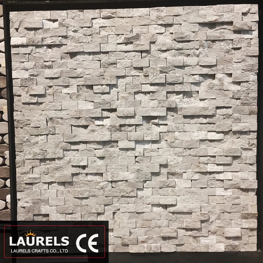 
3d Grey Natural Marble Mosaic in Mesh 