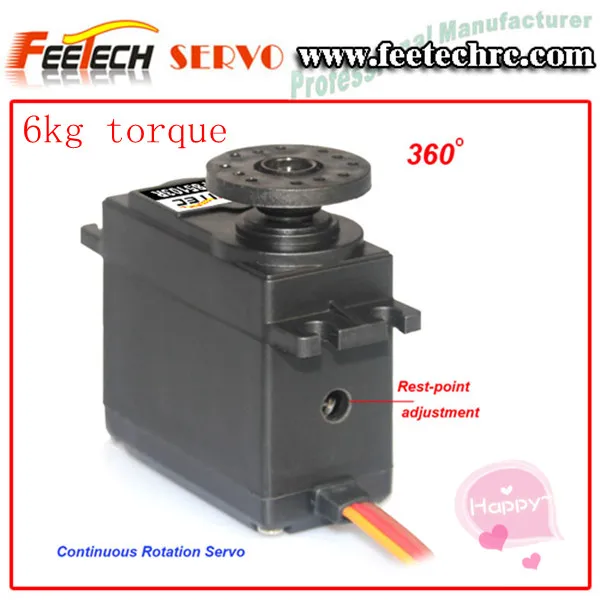 fs5106r 6kg стандарт 360 вращения степени сервопривода