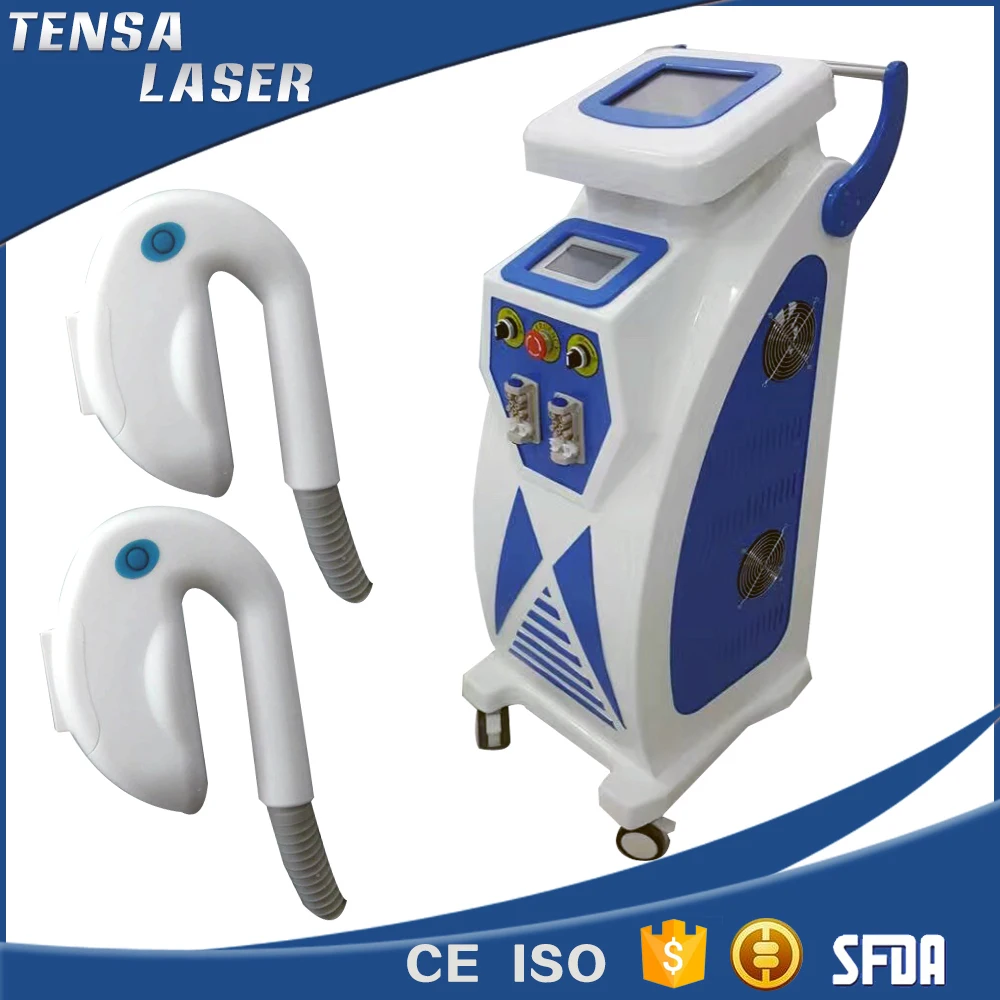 Многофункциональный 3 ручки e света РФ ipl nd-yag машина/OPT IPL/ipl + rf + yag лазерная машина