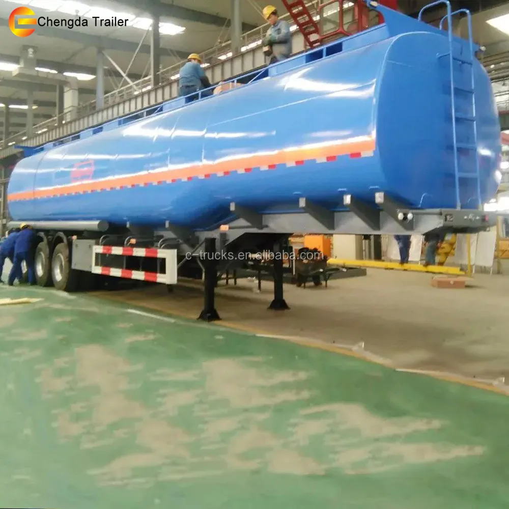 3 compartments 3 axles stainless steel oil tanker trailer 10000 gallon water tank truck
