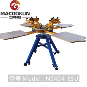 China manufacture Manual 6 color 6 station t-shirts screen printing machine for sell
