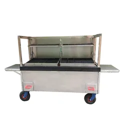 Stainless steal chicken roasting bbq machine charcoal rotisserie commercial