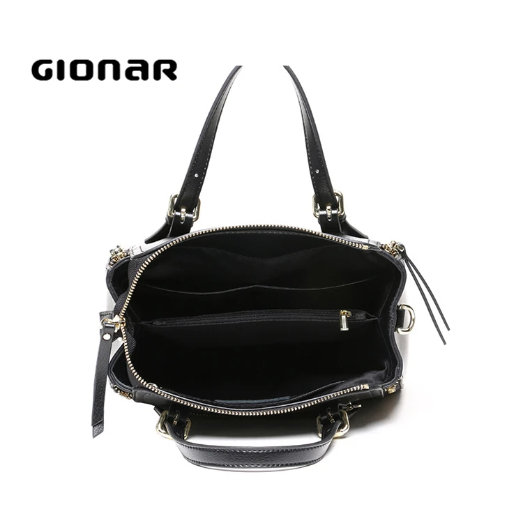 New Designs Purses Goods and Hand Over the Shoulder Messenger Black Italy Ladies Leather Handbags Bags