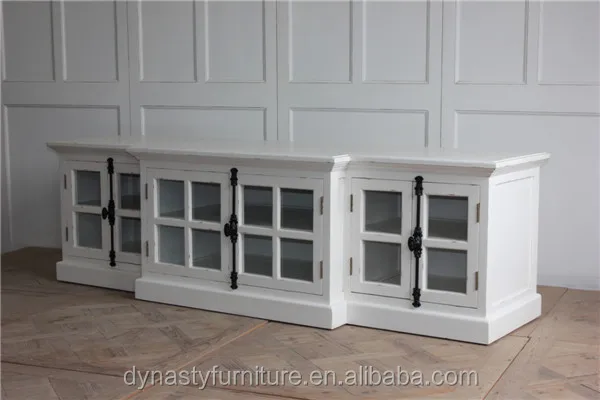 antique french style new model wooden tv cabinet with showcase