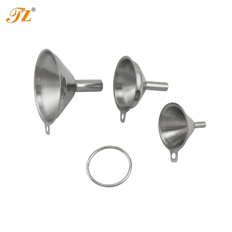 
Hot Selling 3-piece small mini stainless steel Funnel Set for Flask Funnel 