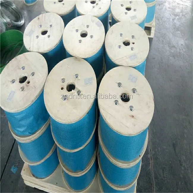 7x7 1x7 AiSi Round Strand Steel Wire Rope For Cableway Galvanized Steel Wire Rope
