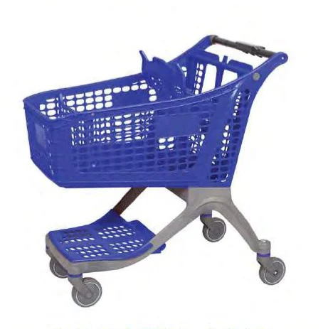 Modern Whole plastic unfolding supermarket shopping trolley cart