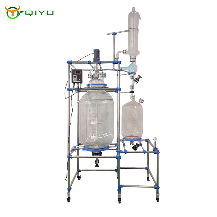 200L Laboratory Chemical Reactor Jacketed glass  Reactor