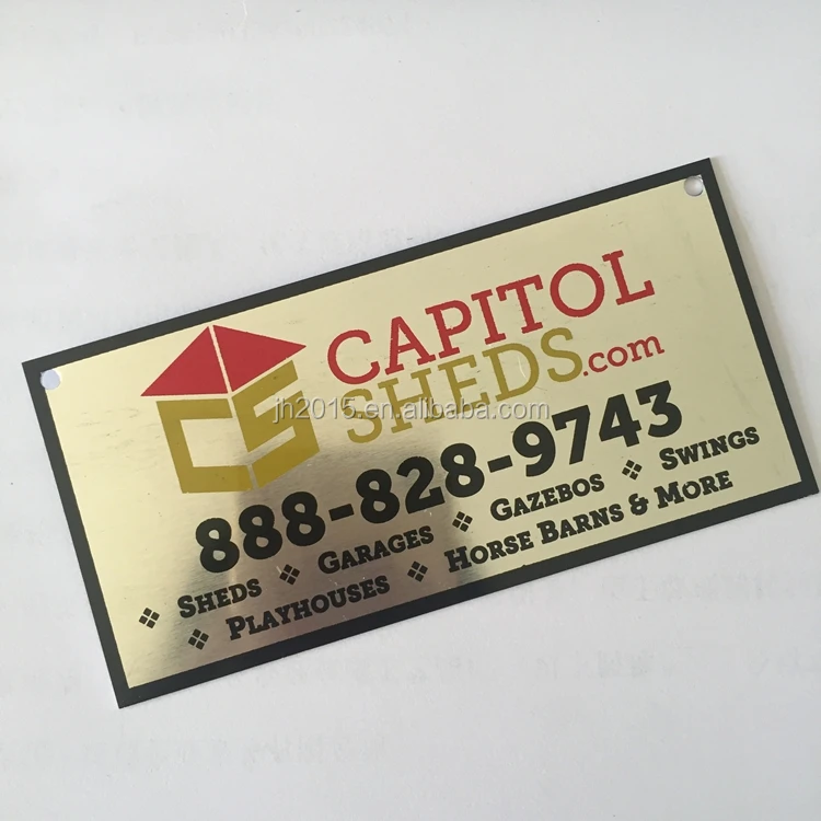 High quality  silk-printed aluminum  nameplate for machine