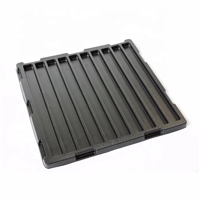 High quality plastic black esd pcb tray antistatic electronic components ODM OEM PVC/PET/ABS blister tray package