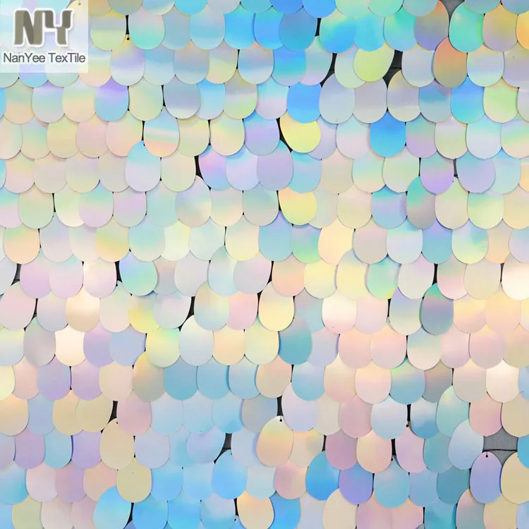 Nanyee Textile Wholesale Various Of Sizes Colorful Sequins Embroidery Fabric