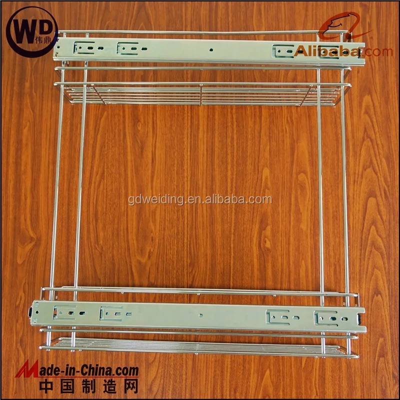 Wire Style Two Layers Base Side Mount Pull-out Basket WT-B01