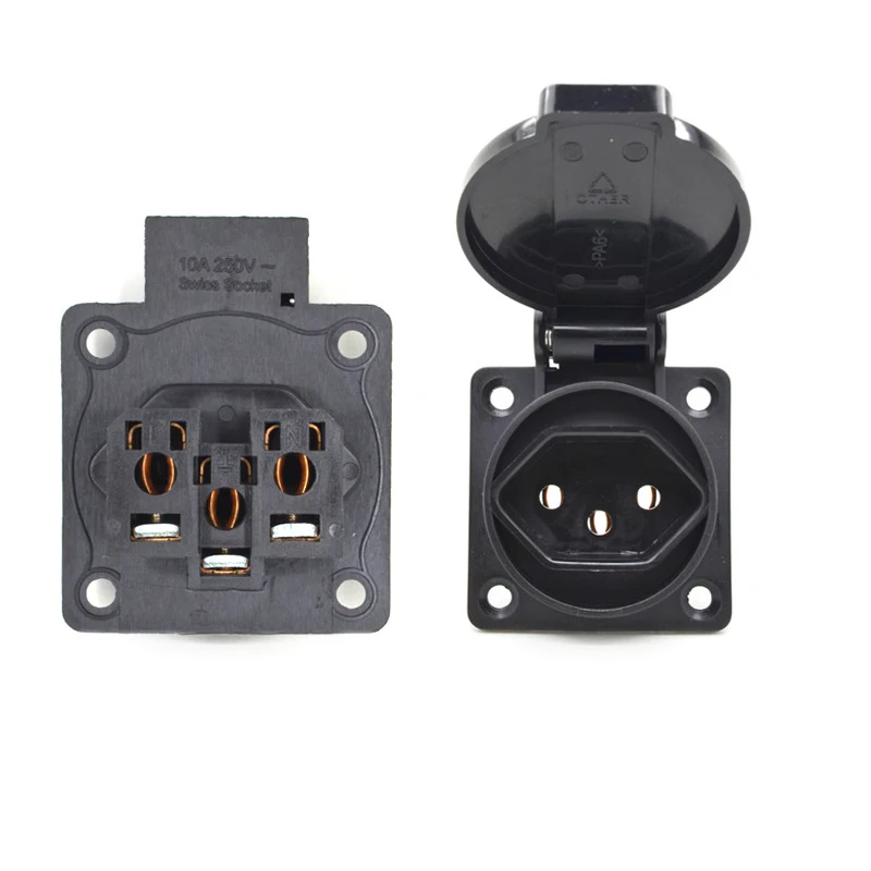 Custom made swiss ip65 250V Industrial waterproof outlet with cover,16A,250V,Industrial Trade,Grounding,CE ROHS