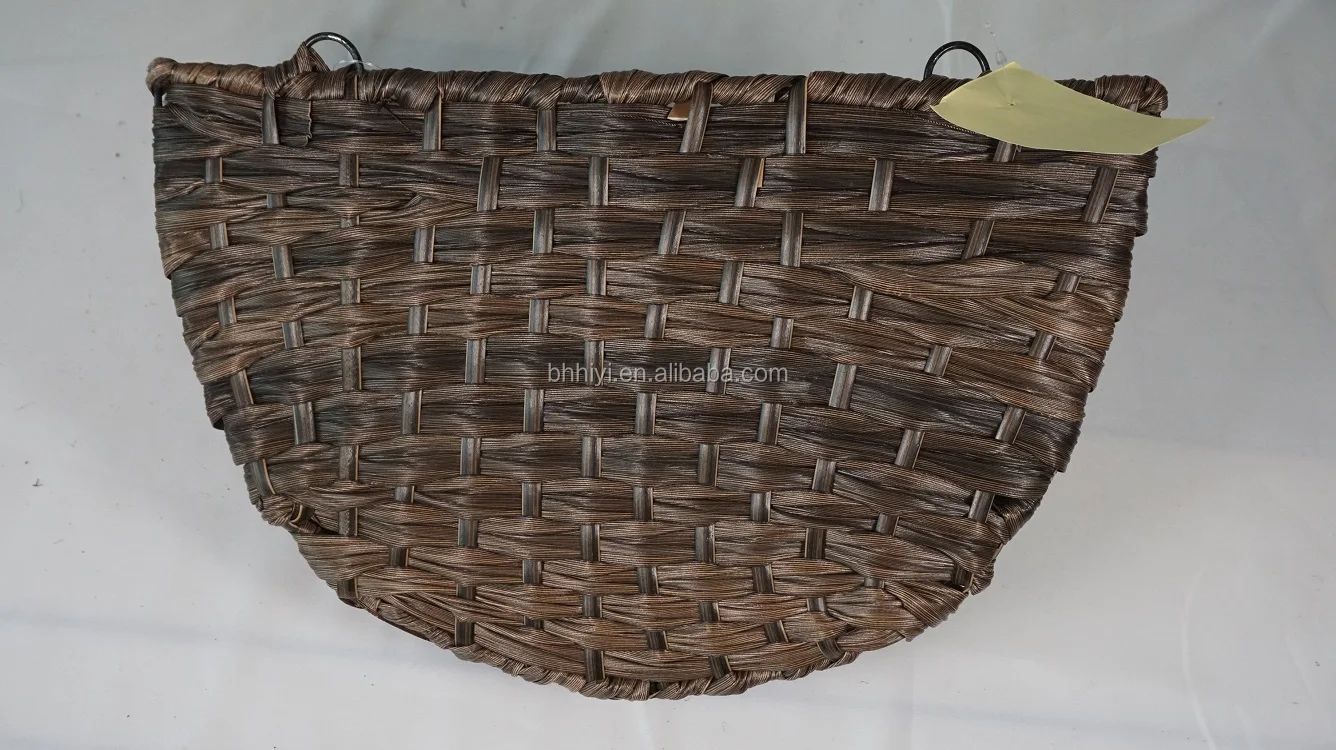 Cheap Durable Elegant Handcraft Half Round Hanging Wall Baskets Planters For Home Garden Flowers Plants Pots