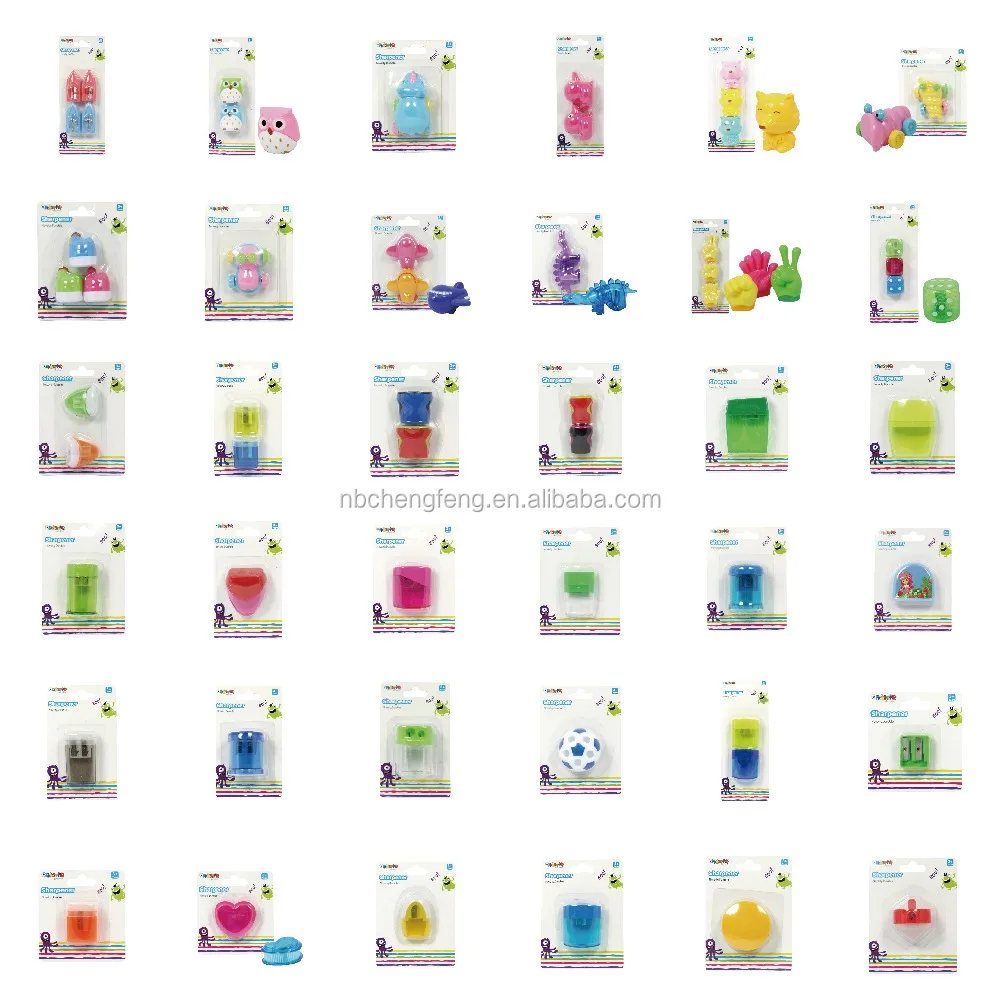 School stationery novelty single hole fox cute animal shape pencil sharpeners for kids