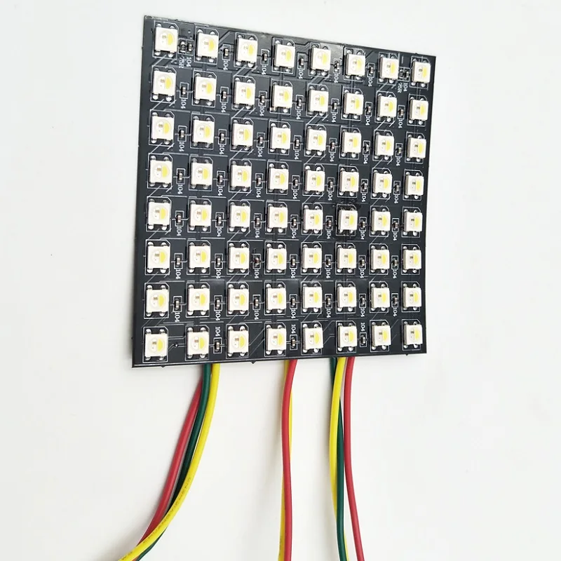 High light 5v P8X8 rgbw led pixel matrix individually addressable RGB leds