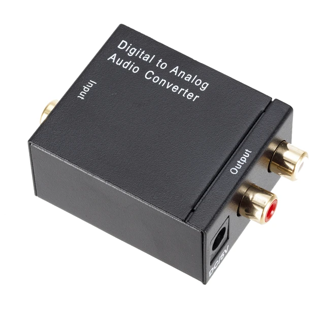 Toslink Signal Optical Coaxial Digital to Analog Audio Converter Adapter RCA L/R