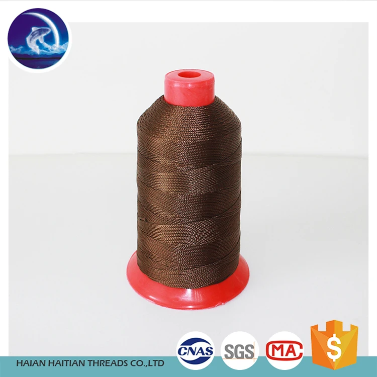 china manufacturer high tenacity feature rubber polyester sewing thread