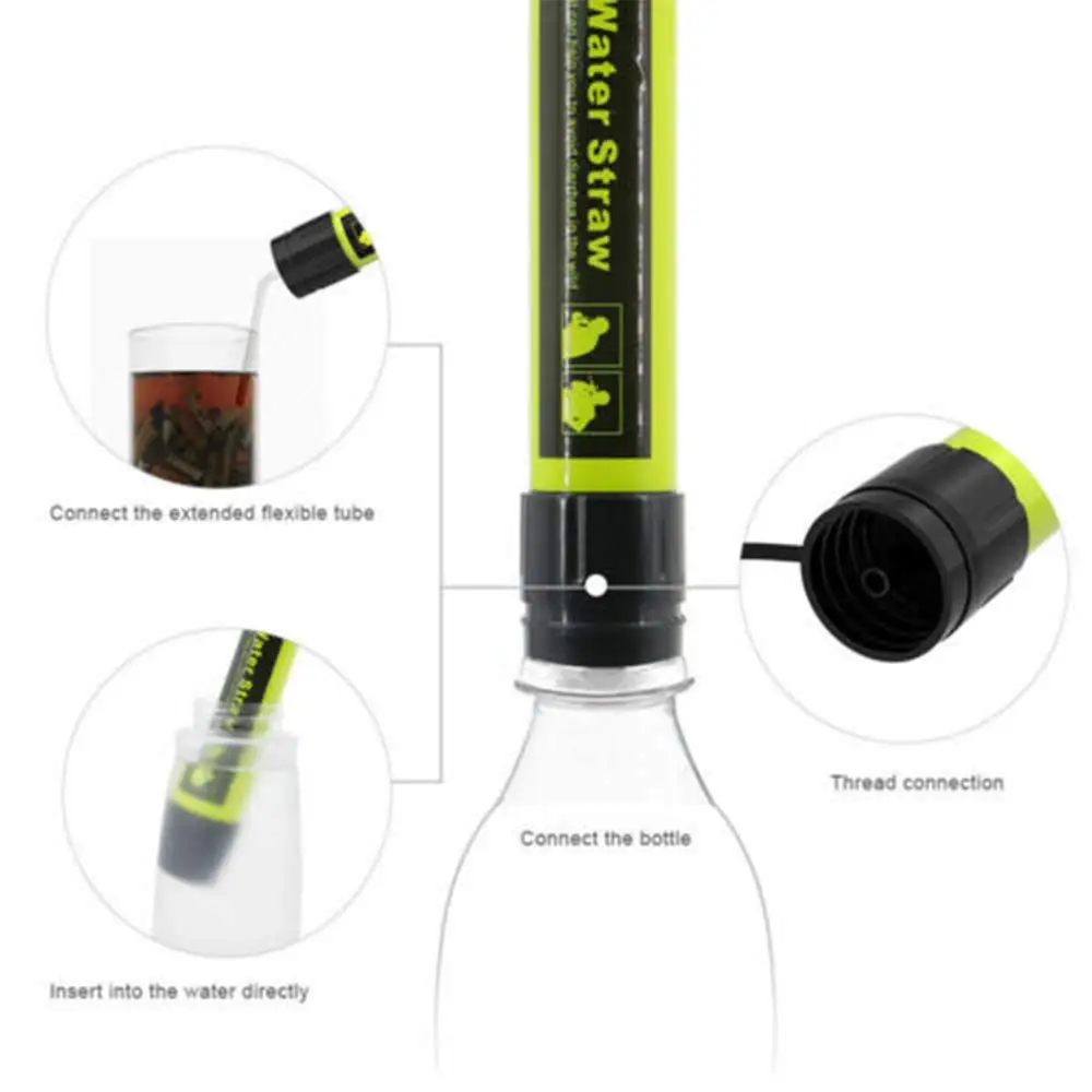 Personal Straw Water Filter Cleaning Outdoor Safe Drinking Portable Water purifier Straw