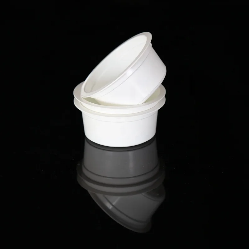 73ml Custom PP Material Disposable White Plastic Sauce Sealing Cup Tray