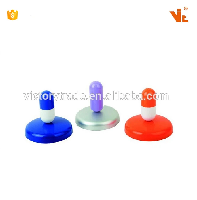 V-GF12-10A Custom Logo Multi Color Capsule Shape Plastic Highlighter Marker Pen With Magnet Base