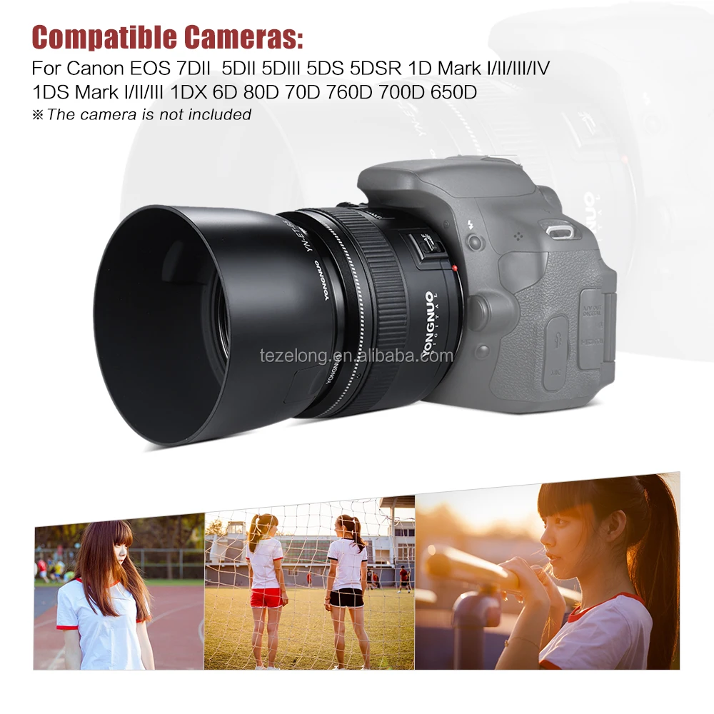Yongnuo camera lens 85mm medium telephoto lens with len holder YN85 MM auto focus feature for canon DSLR camera