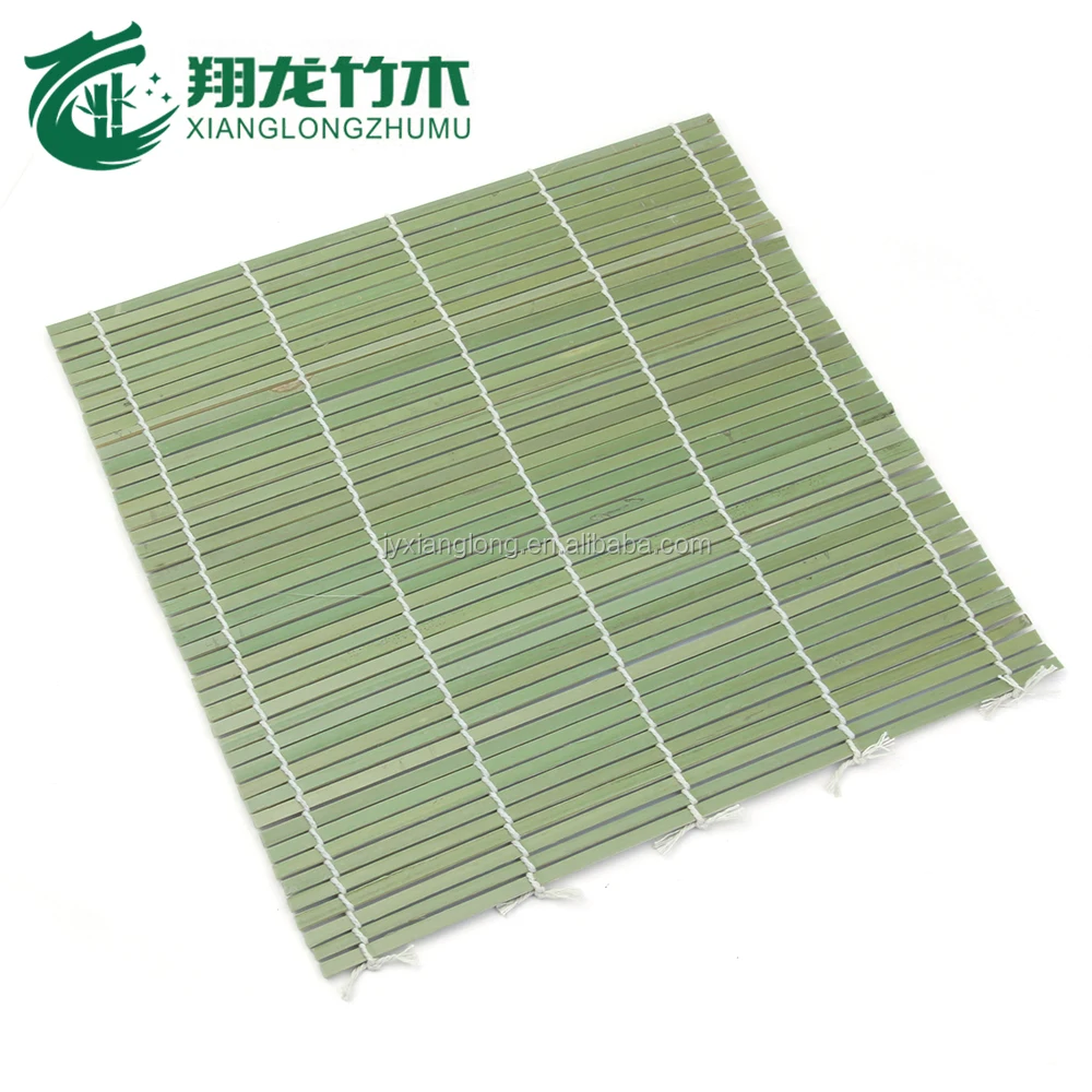 Hot Selling 24*24cm Semi Circle Shape Green Skin Bamboo Sushi Rolling Mat