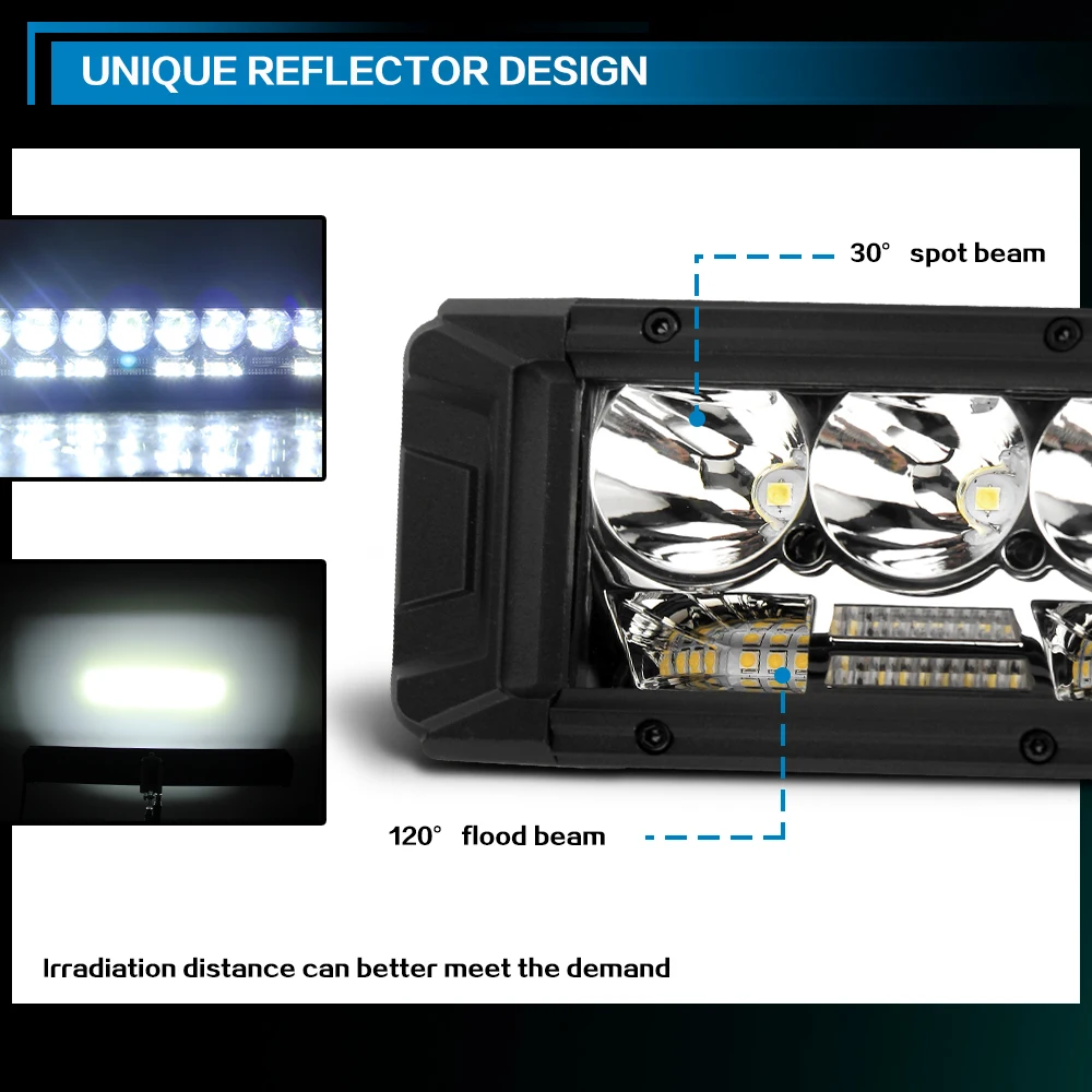 2020 высокой мощности дальнего света дневных ходовых огней Dual Row DRL ATV UTV 4X4 8