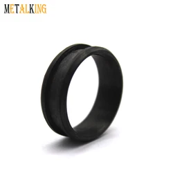8mm Carbon Fiber Wedding Band Blank Rings For Inlay