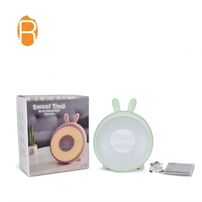 
High quality home bedside desk led wireless cute smart digital alarm clock 