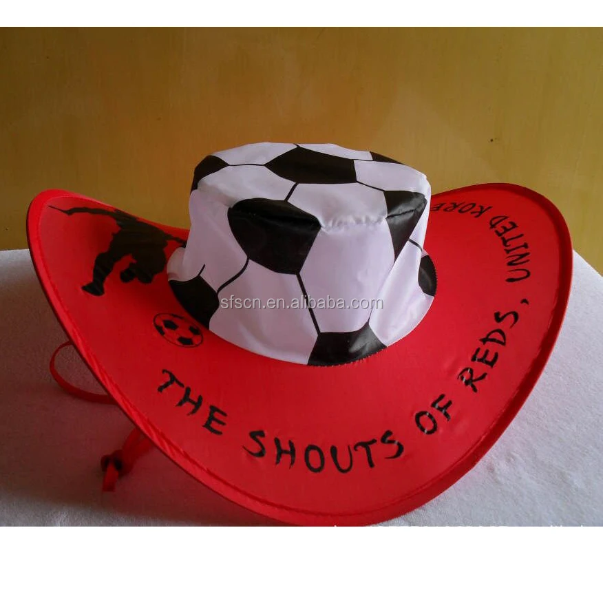 Wholesales Custom Printing Polyester Foldable Cowboy Hat