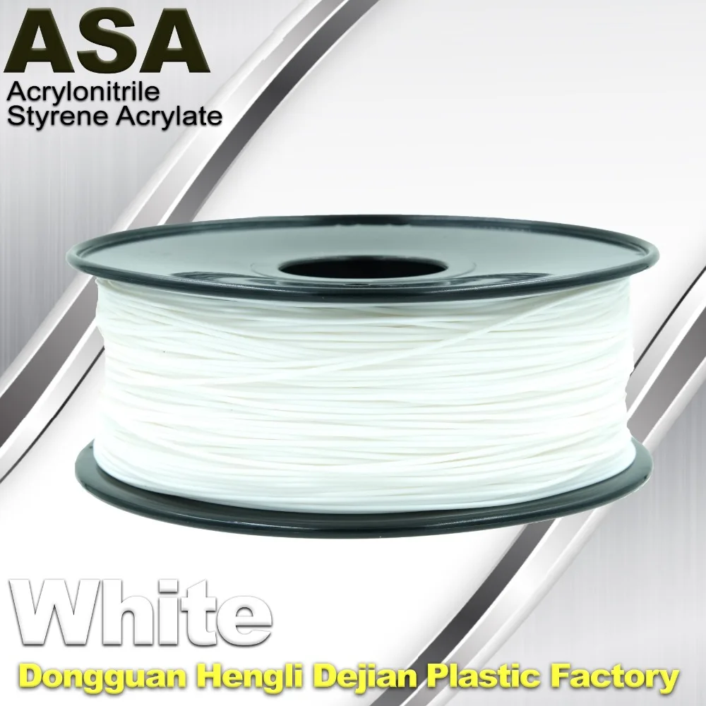 High quality 1.75mm ASA 3D printer filaments 1kg filament 3d printing materials imported plastic filament