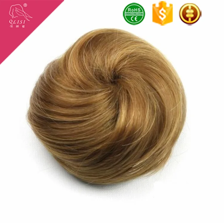 
good quality chignon bun brown synthetic chignon hair piece wig 