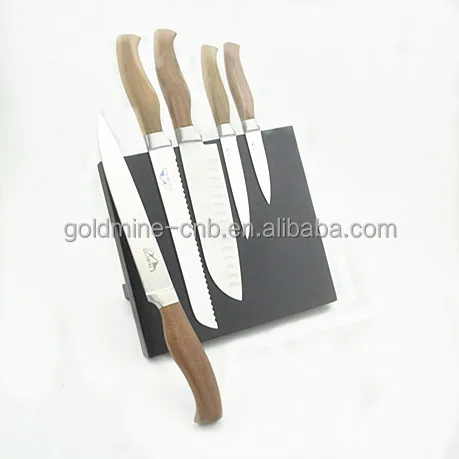 
High quality Wood handle Kitchen Line Switzerland Knife Set 5PCS Royalty Line Knife Set 
