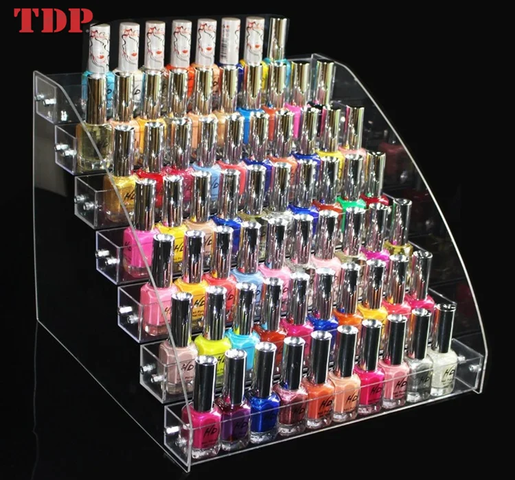 Multi-layer nail polish display stand small acrylic model square nail shop new display stand base