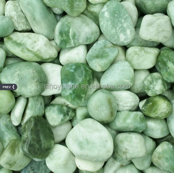 
dark green jade pebble stone in bulk 