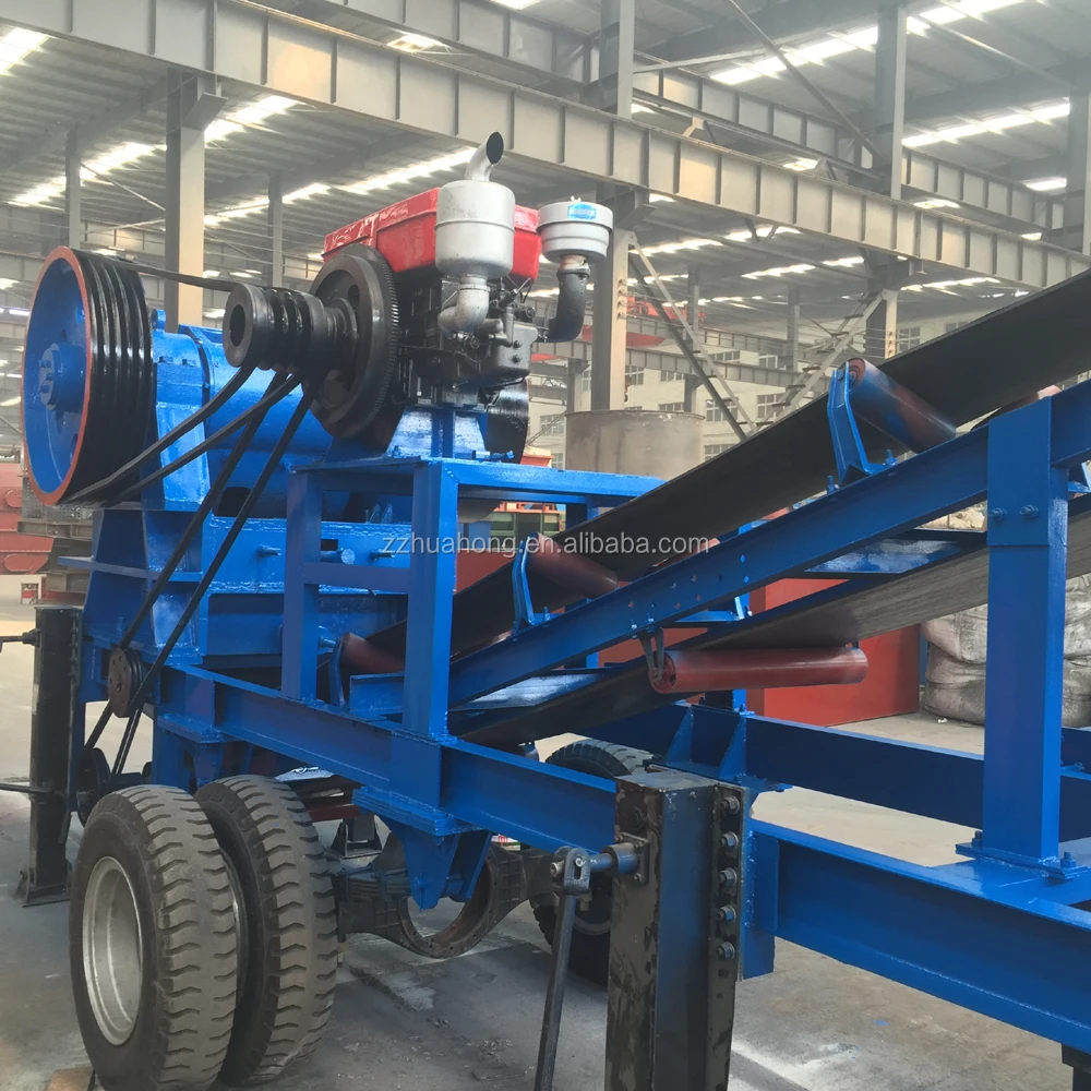 Каменная мобильная дробилка, передвижная щековая дробилка, щековая дробилка колесного типа