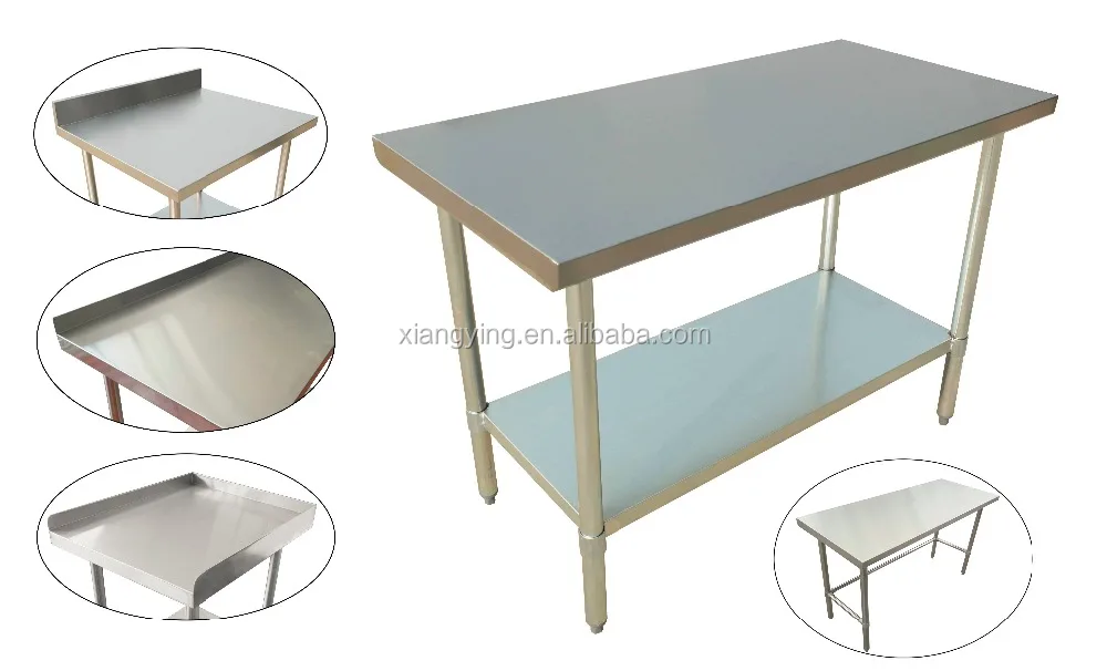 kitchen utility table, NSF approval detachable prep stainless steel work table for commercial kitchen or restaurant,