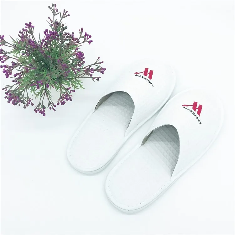 
Embroidery Hotel Waffle Slipper Disposable Slippers for Hotel Guests Slipper 