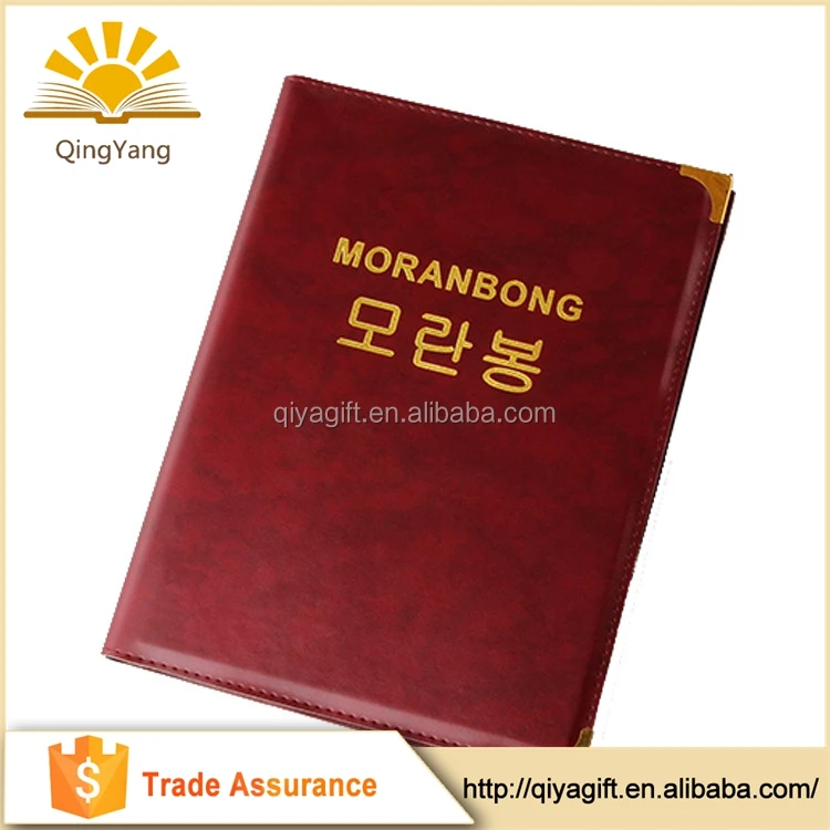 Custom Menu Covers A3 A4 Menu Holder for Restaurant/hotel Restaurant Supplies