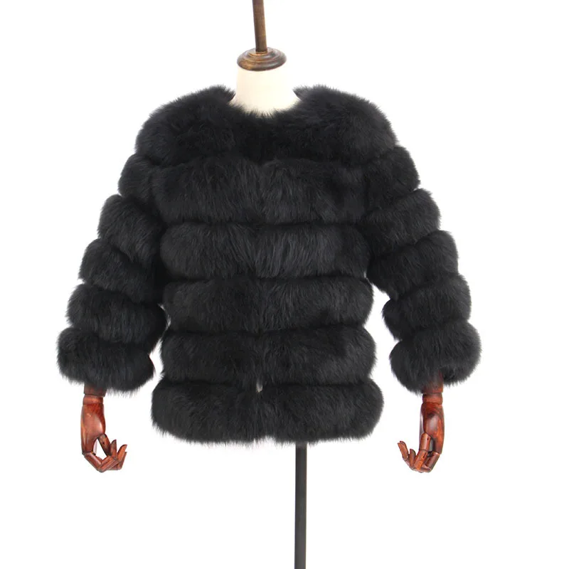 Cheap price jtfur real fox fur warm colorful plus big size wholesale fox fur coat