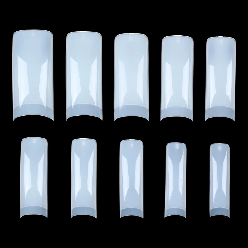 Красивые Заводские накладные ногти Натурального Цвета квадратной формы 500 шт.